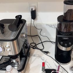 Espresso Machine + Coffee Grinder Set – already Cleaned, And Great Condition