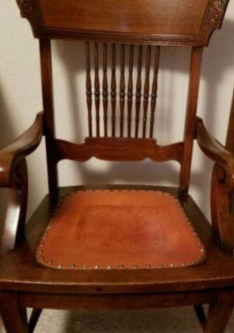 Antique Press Back Arm Chair 1910-1920'S