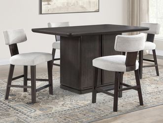 Brown 5 Pc Dining Set Counter Height 