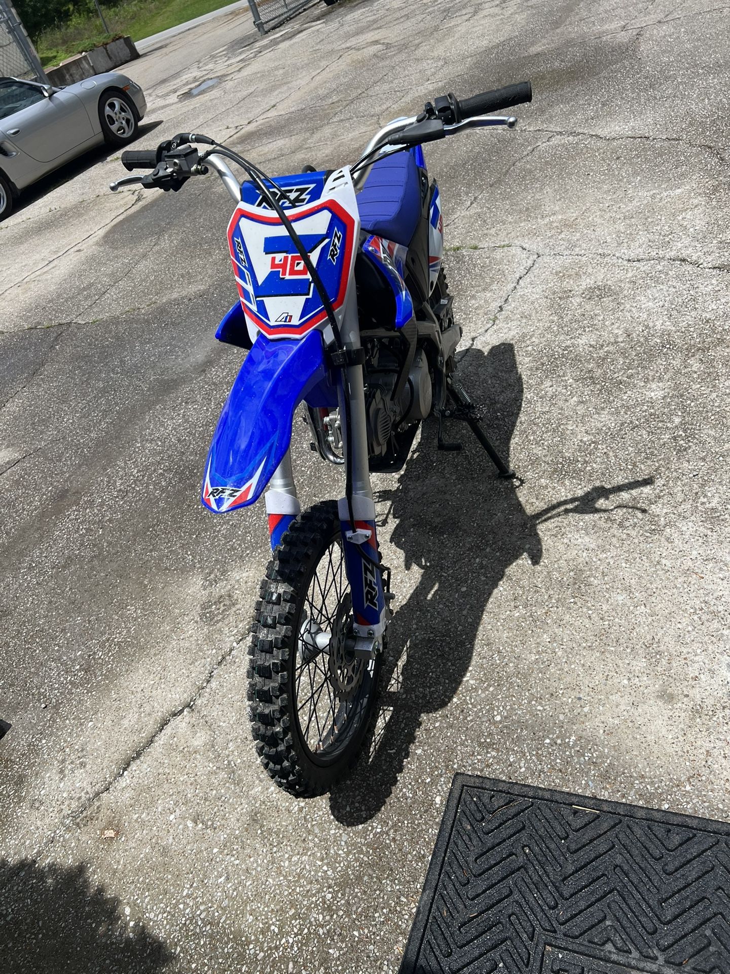 Blue Dirt Bike