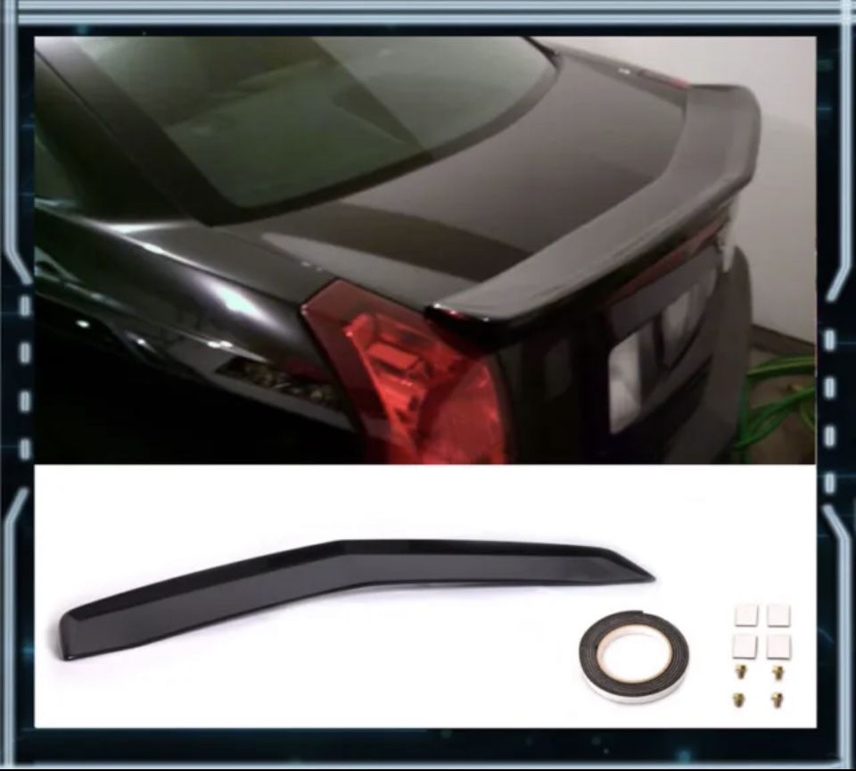 03-07 Cadillac CTS OE Factory Style Painted Black Rear Trunk Spoiler