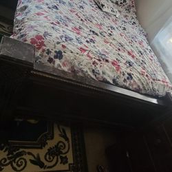 Queen Bed/ Box Spring/ Mattress and Dresser