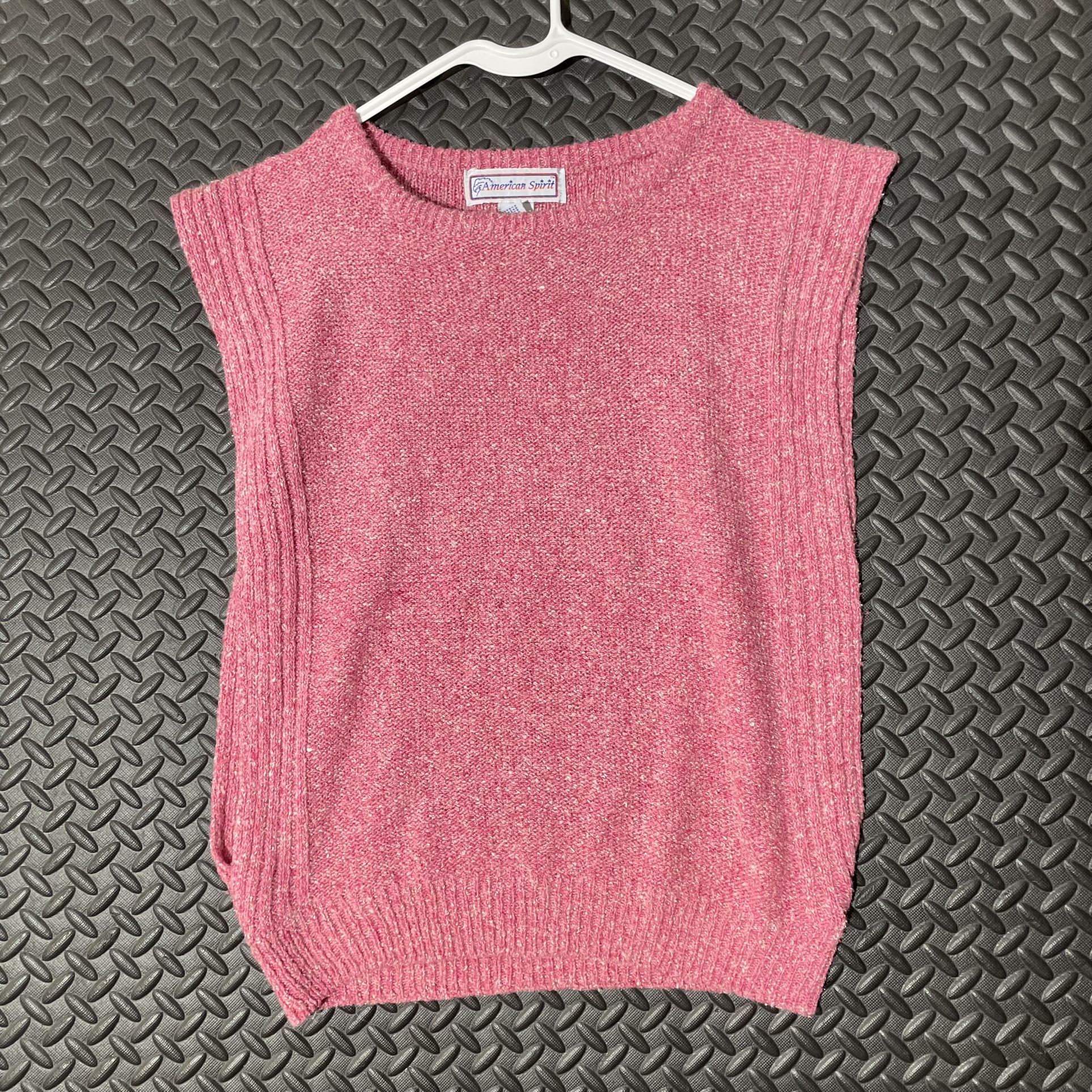 Vintage American Spirit 80’s Rare Pink Silk Blend Sweater Vest Women’s Size M