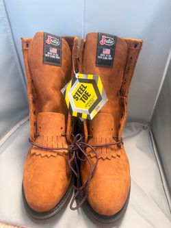 Justin Steel Toe Work Boots NEW w/ Tags – Sizes 7D, 11D & 11EE – Style 764