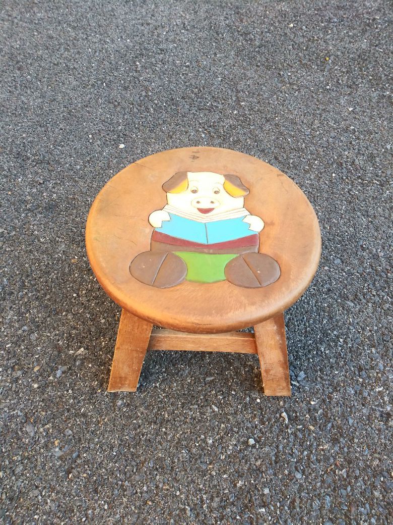 Wooden Childs Foot Stool