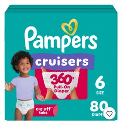 Pampers 360 fit size 6 (they are like pull ups)