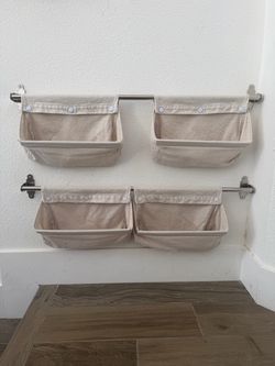 IKEA Wall-Mounted Canvas Storage Bins Set of 4