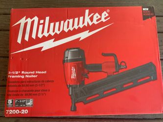 Milwaukee 3 1/2” 17,000 rpm Pneumatic Framing Nailer (New)