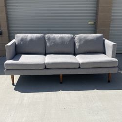 *Free Delivery* Modern Gray West Elm Couch Sofa 3 Seater