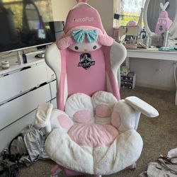Pink autofull gaming chair
