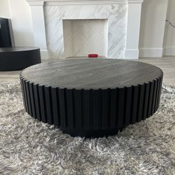 Black Circle Modern Coffee Table