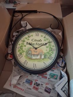 Double sided Irish clock
