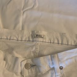 Polo jeans, white waist, size 38