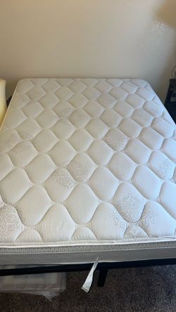 Azzura pillow top Mattress with Black Metal Bed Frame