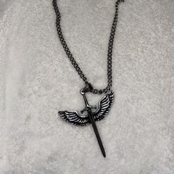 Archangel Wing Sword Necklace