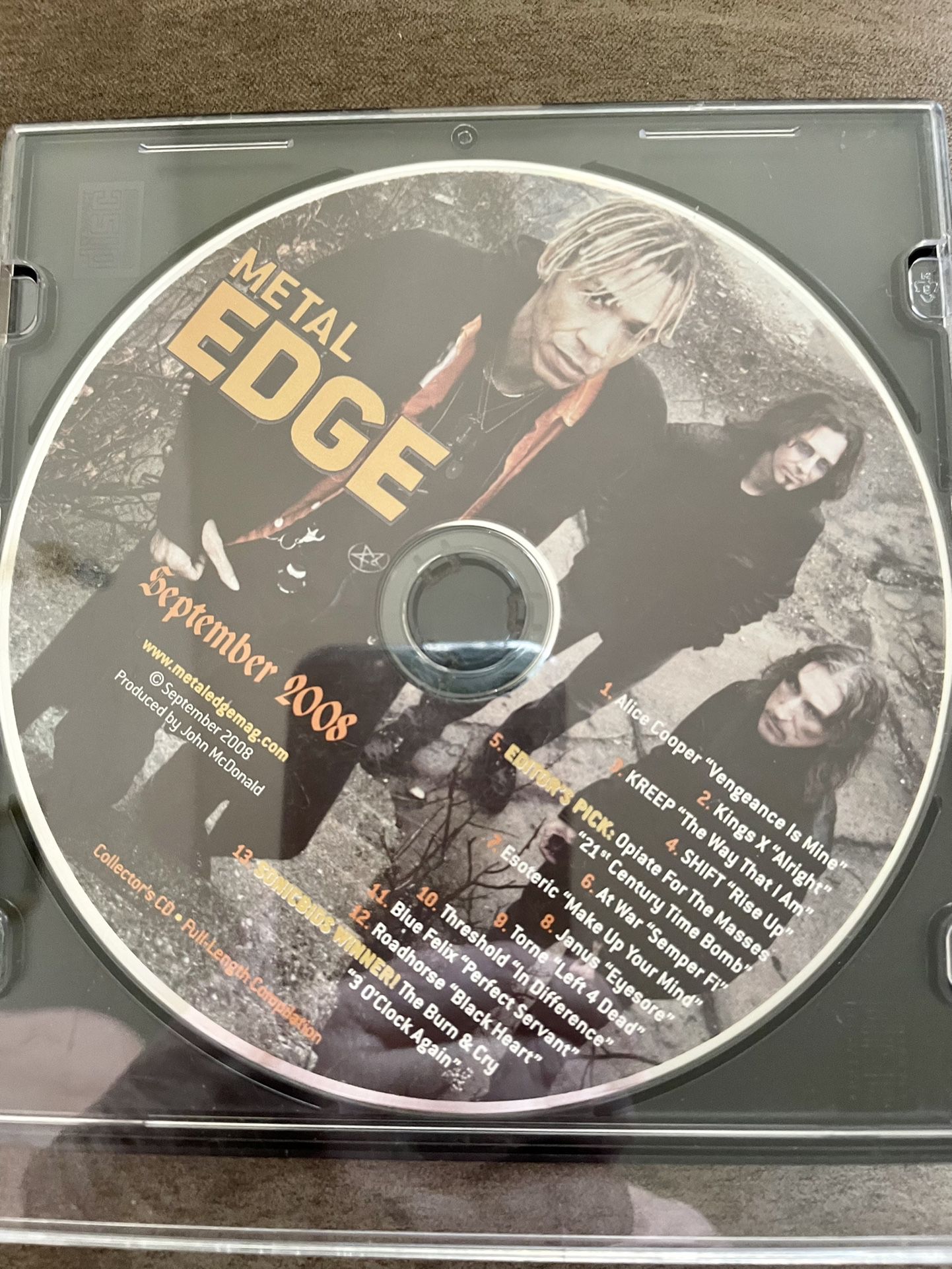   Rare Metal Edge September 2008 CD Music Playlist Collectors Kreep Threshold 