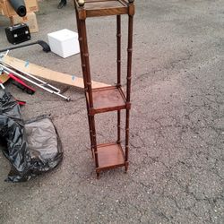 Tall wooden rack  8-1/2 x 8-1/2  x42 inch vintage 