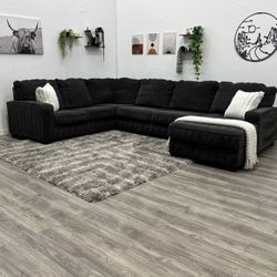Dark Grey Sectional Couch - Free Delivery 
