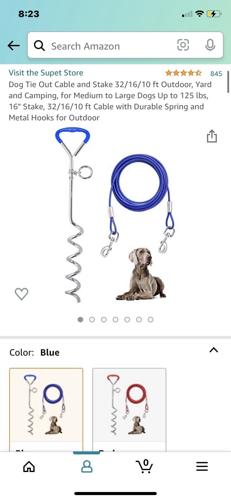 Dog Tie Out Cable & Stake