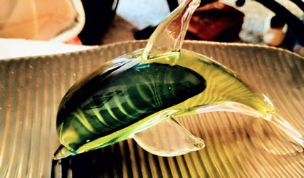 Beautiful Hand blown glass Dolphin