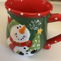 Beautiful Large Christmas Snowman Mug 20oz New