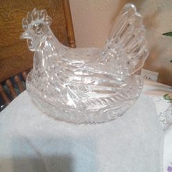 Waterford crystal HEN on NEST