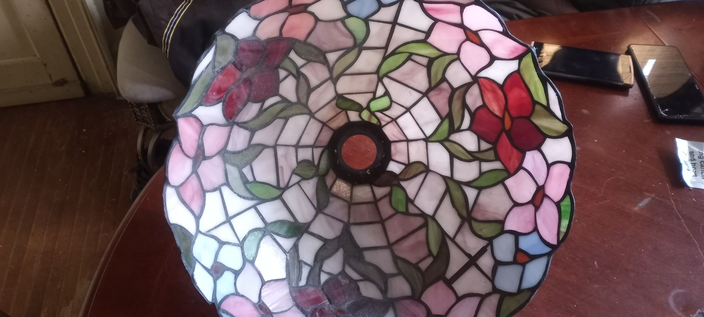 Stained glass lampshade