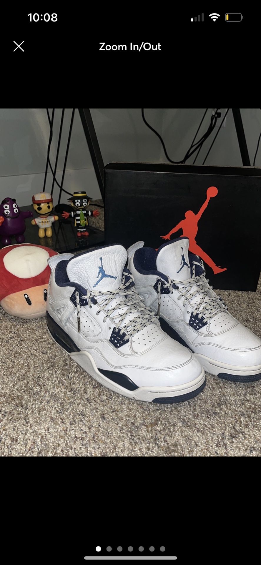 Jordan 4 retro columbia (2015) white/legend blue-midnight Navy