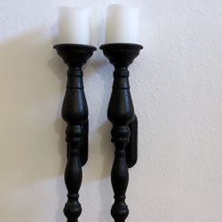 Two Sconces 29 inches come with LED Flameless candles