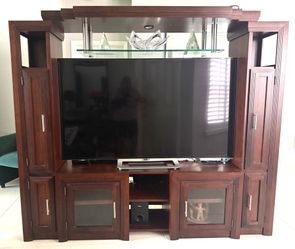 TV & storage center with 70” TV