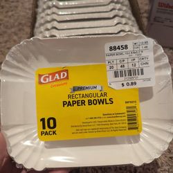 Glad Paper Bowls Premium  10 Per Package X12