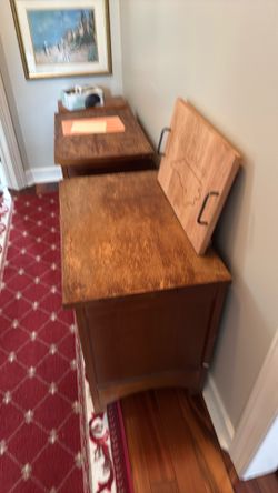 Used wood bedside  tables Bassett