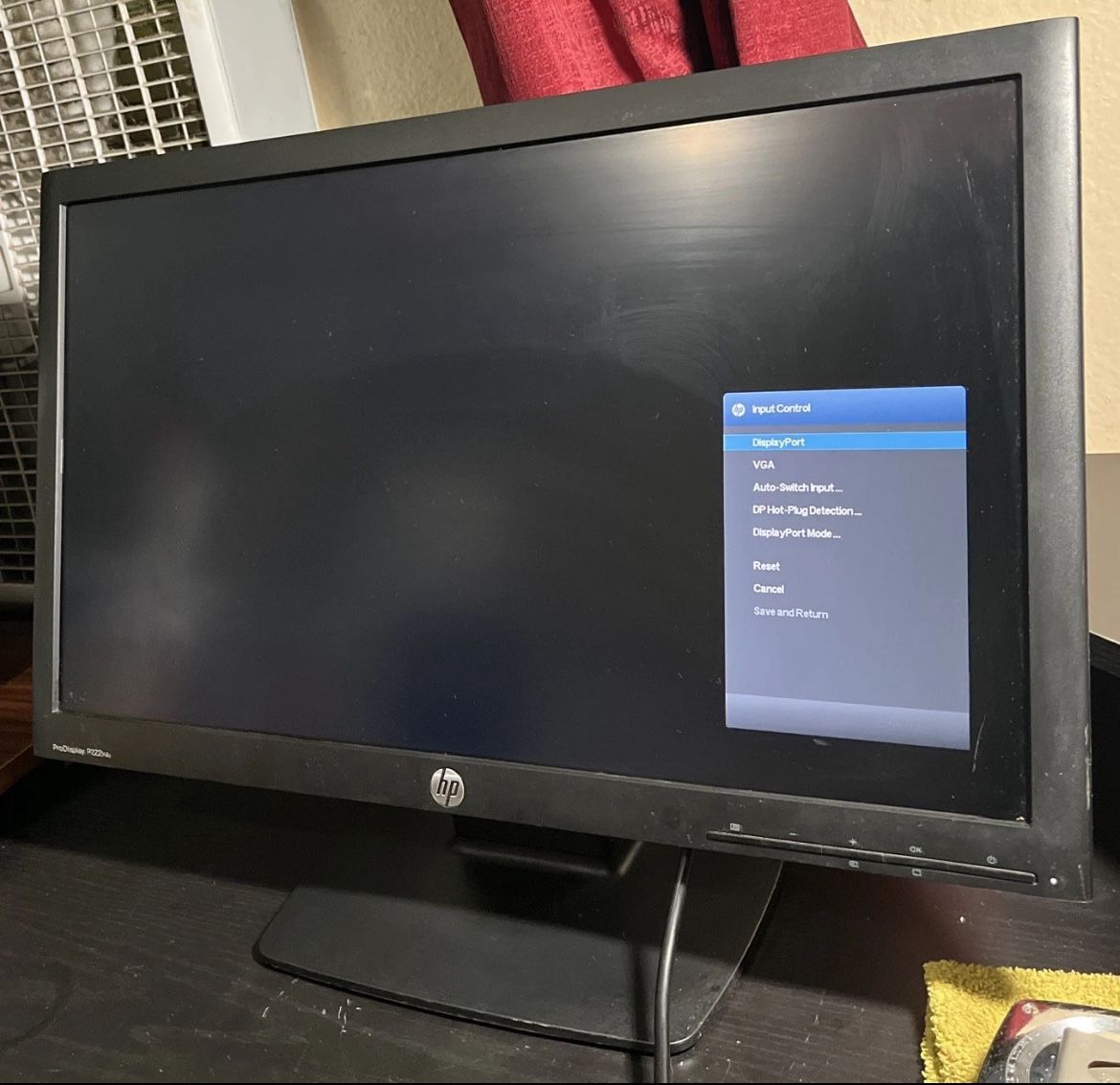 HP ProDisplay 21.5-inch Widescreen LCD VGA DP Monitor P222va 1920 x 1080 60Hz