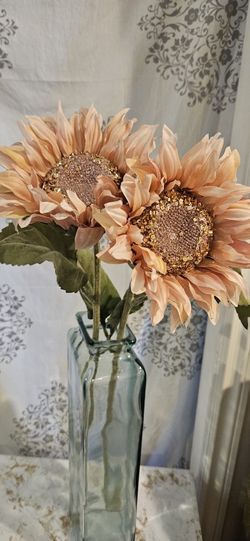 28" Pink Sunflower Stem