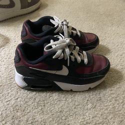 Air Max 90 Leather Black Team Red Sz 13c 