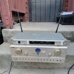 FNSD Karaoke Mixing Amplifier & FNSD Model 8-23 UHF Wireless Microphone Receiver