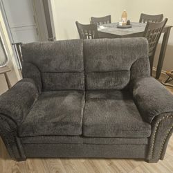 Charcoal Gray Loveseat