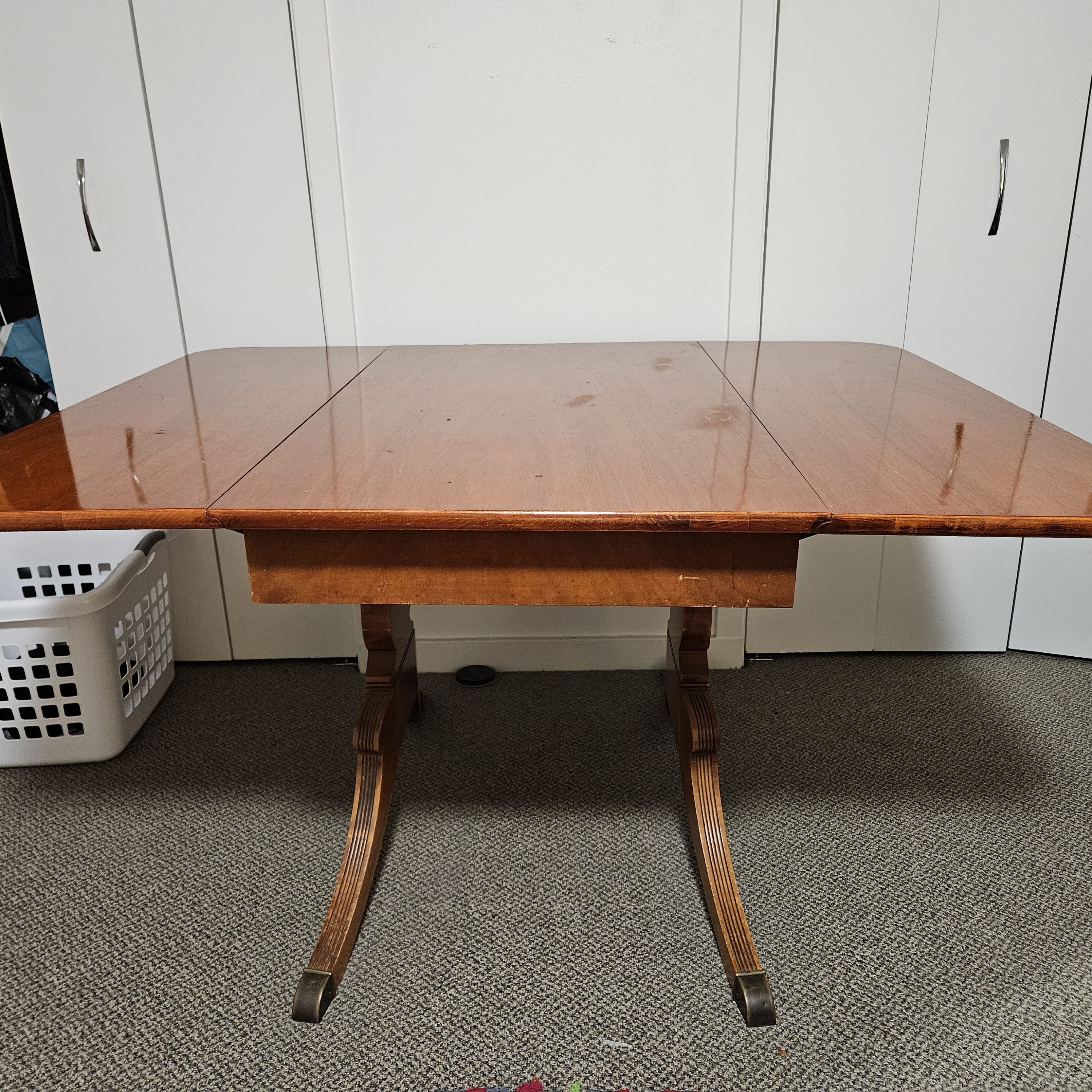 Antique Solid Wood Drop Leaf Table