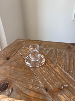 2 Glass Taper Candle Holder