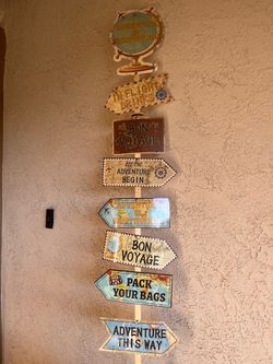 Travel Theme Directional Sign Party Decoration
