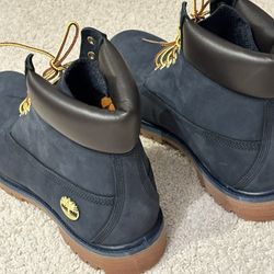 TIMBERLAND PREMIUM 6 IN WATERPROOF BOOT NAVY NUBUCK