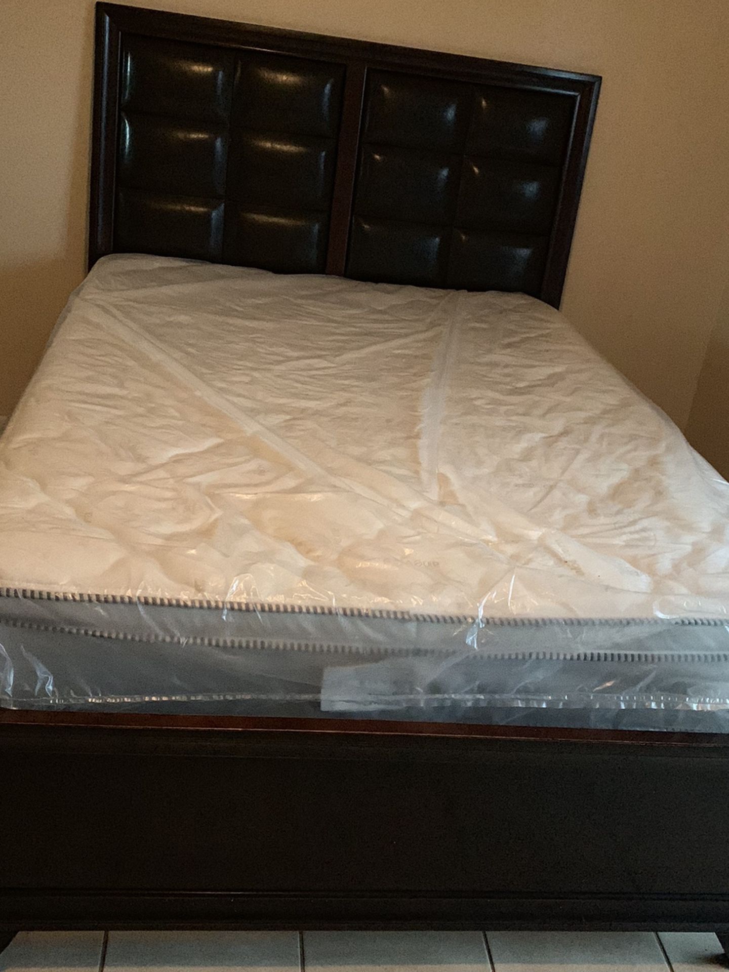 Queen Bed With Bed Base New