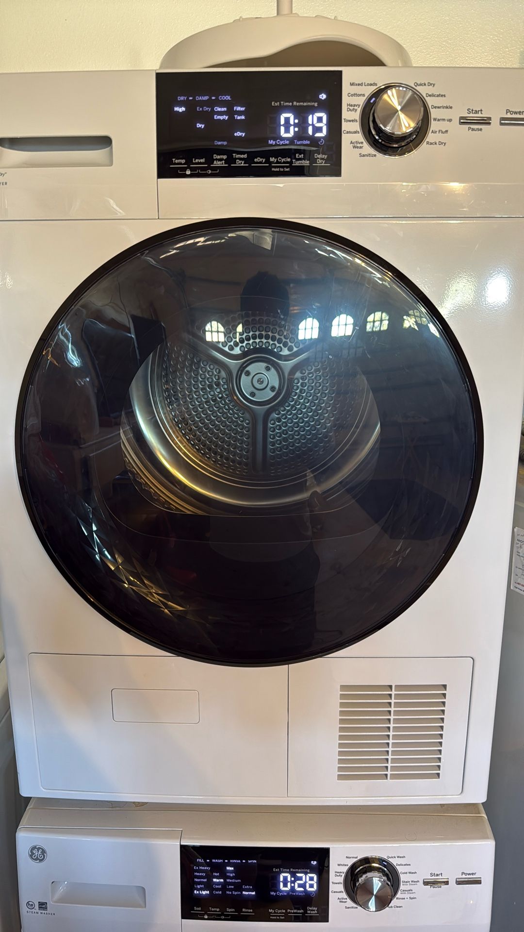 GE Washer And Ventless Dryer Combo