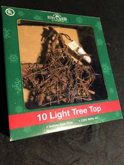 2 Christmas stars with light stars are 10 inches