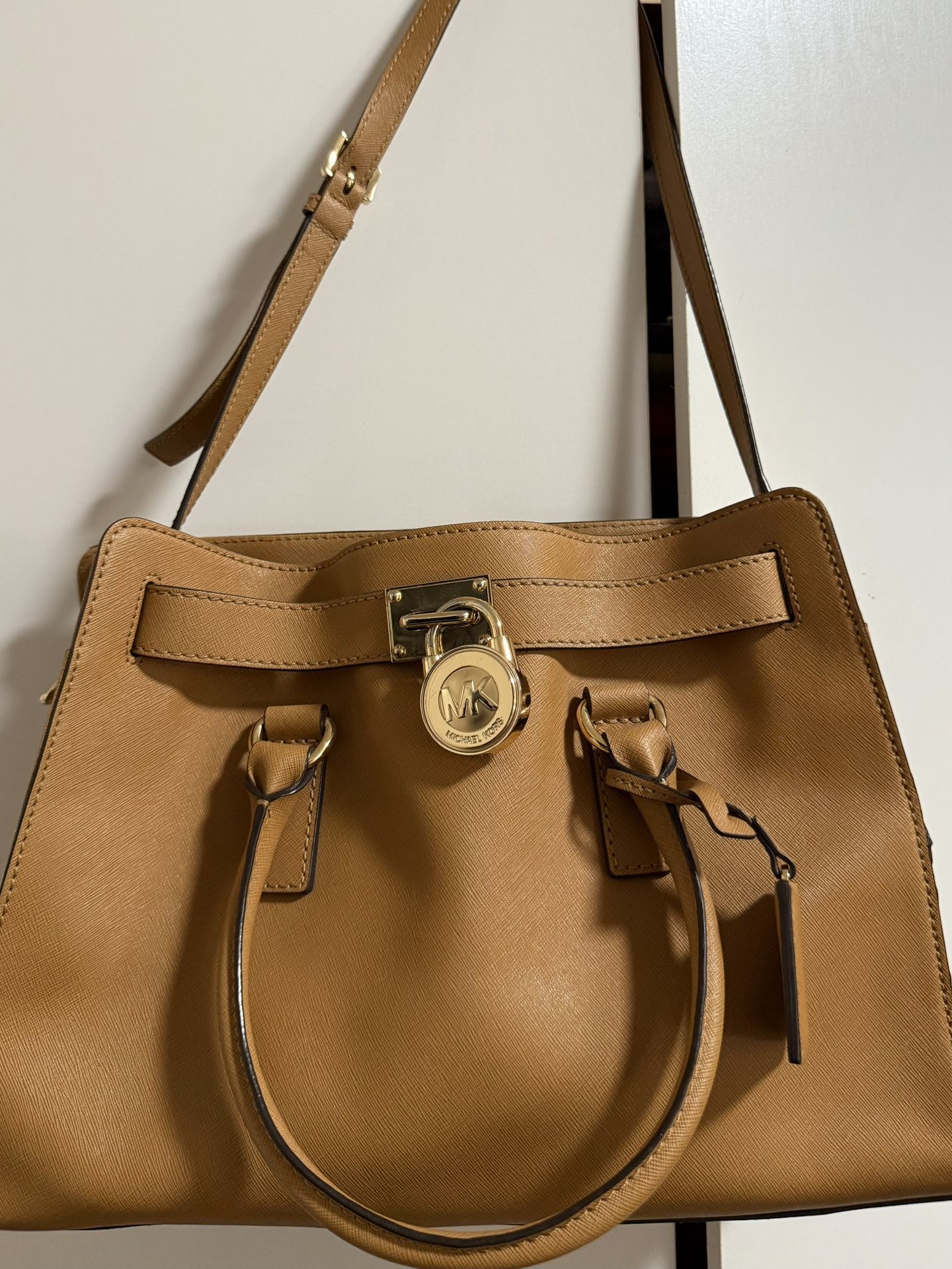 Michael Kors Tan Gold Hardware Leather Satchel