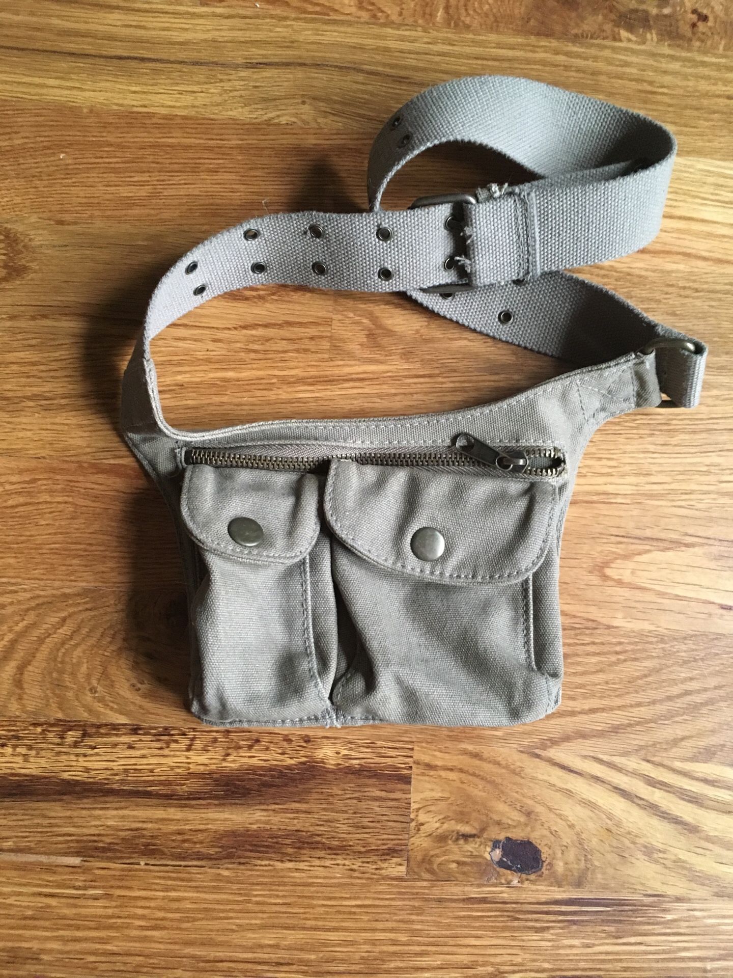 Army green waist fanny bag