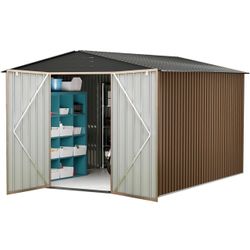 10x10FT Outdoor Metal Storage Shed,