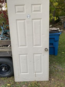 Exterior metal security door. 36” wide