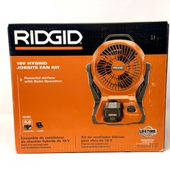 RIDGID 18V Jobsite Fan Kit w 4.0Ah Battery + Charger