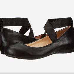 Jessica Simpson JS Mandayss Black Ballet Flats with Criss Cross Ankle Straps